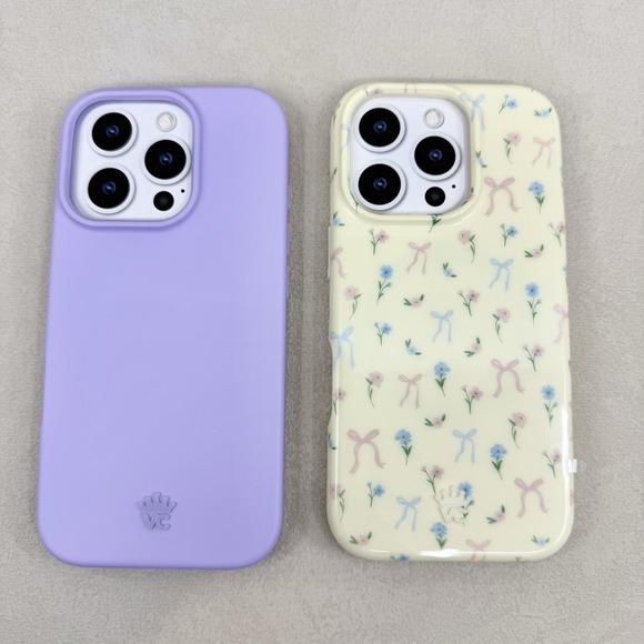 Velvet Caviar Other - VELVET CAVIAR Magsafe Case Apple iPhone 16 Pro Lilac And Yellow Bows Spring Set